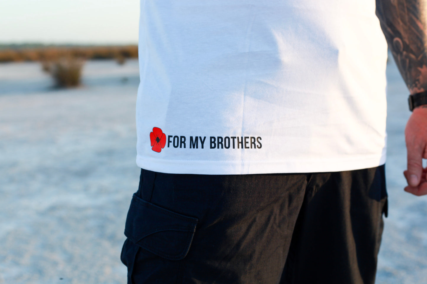 FOR MY BROTHERS - Tribute Tee White/Red
